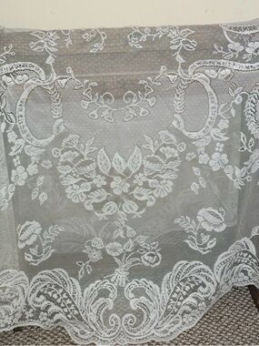 Vintage White Lace Round  Tablecloth